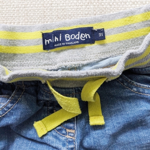 Mini Boden Girls Heart Pocket Jeans Denim Pants 3Y/3T Toddler Drawstring Waist - Picture 5 of 7